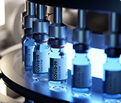 Vials of Covid Vaccine being produced